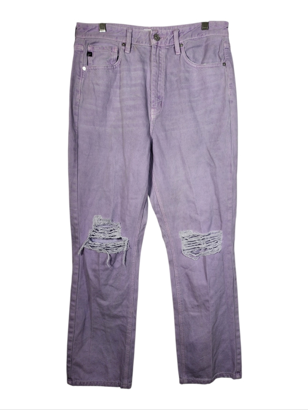 KANCAN Lilac Distressed High-Rise Jeans - Picture 8 of 8